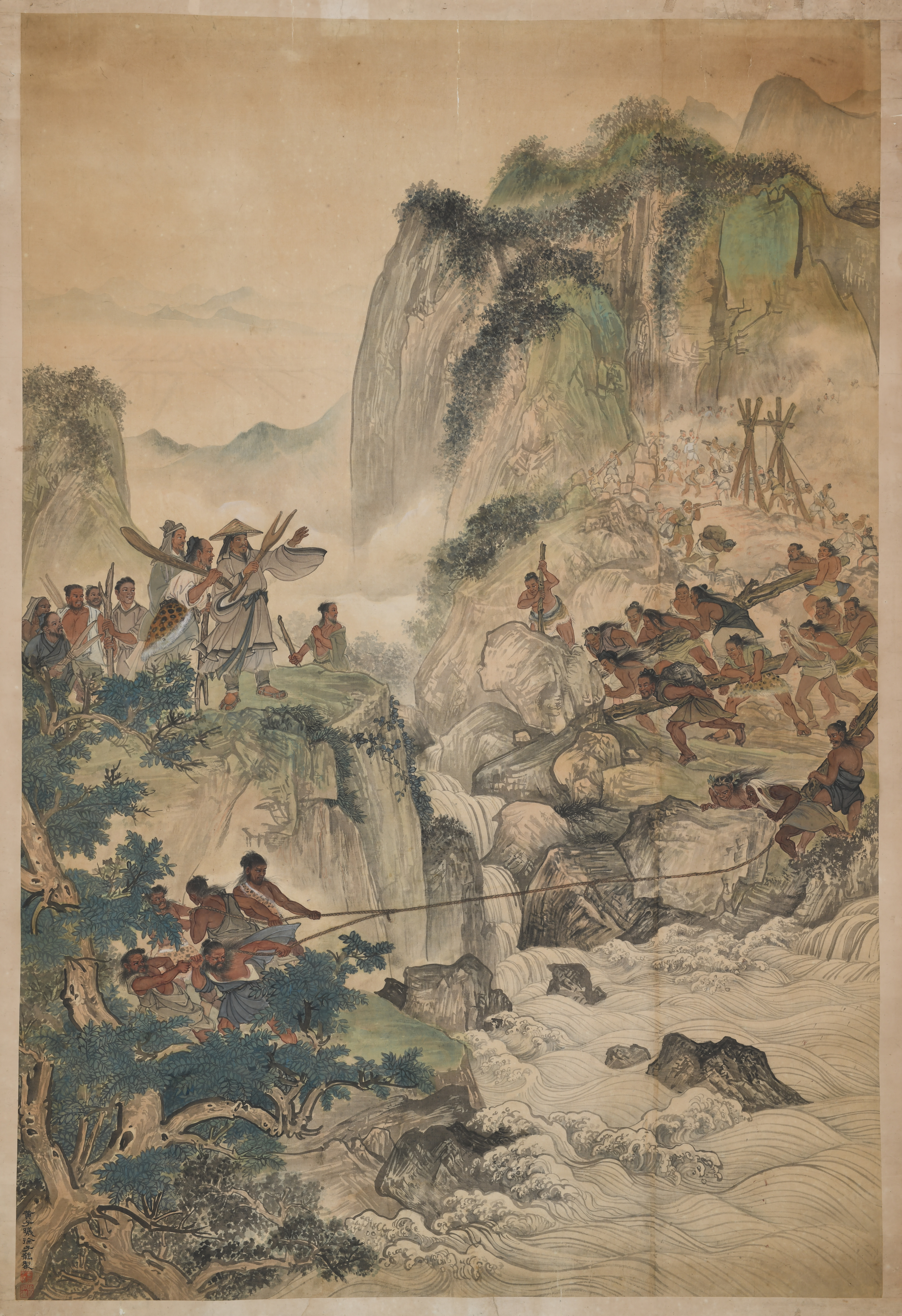 《大禹治水圖》 151cm×101cm.JPG